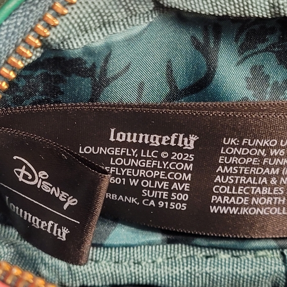 Bambi Loungefly X Disney Green Quilted Pattern Crossbody Sling Matching Coin Bag - Picture 2 of 16